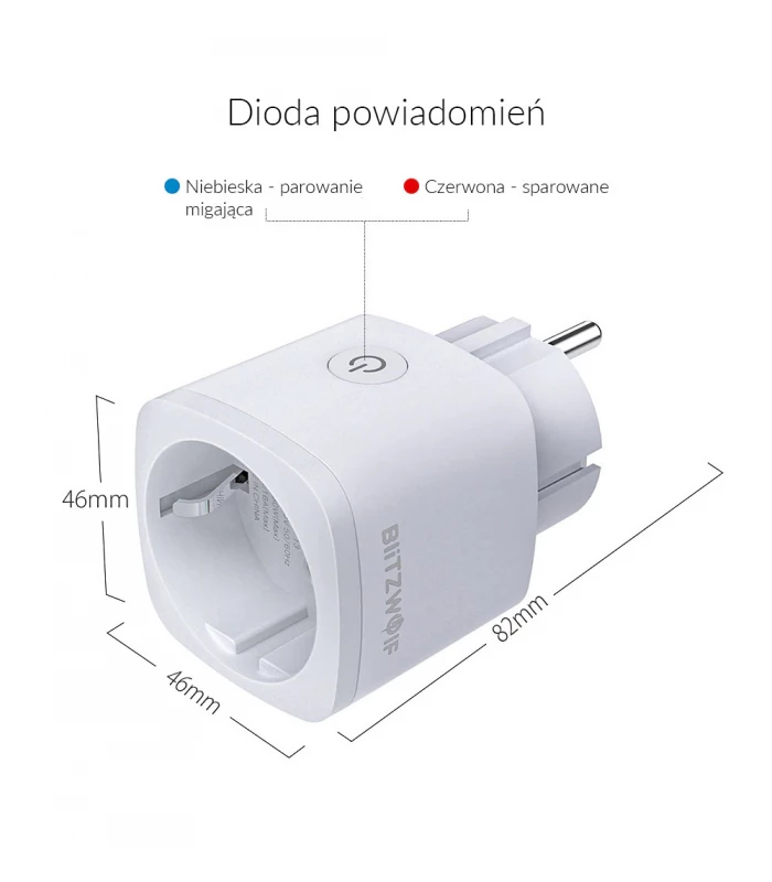 Inteligentne gniazdko ZigBee BlitzWolf SHP13 z pomiarem prądu