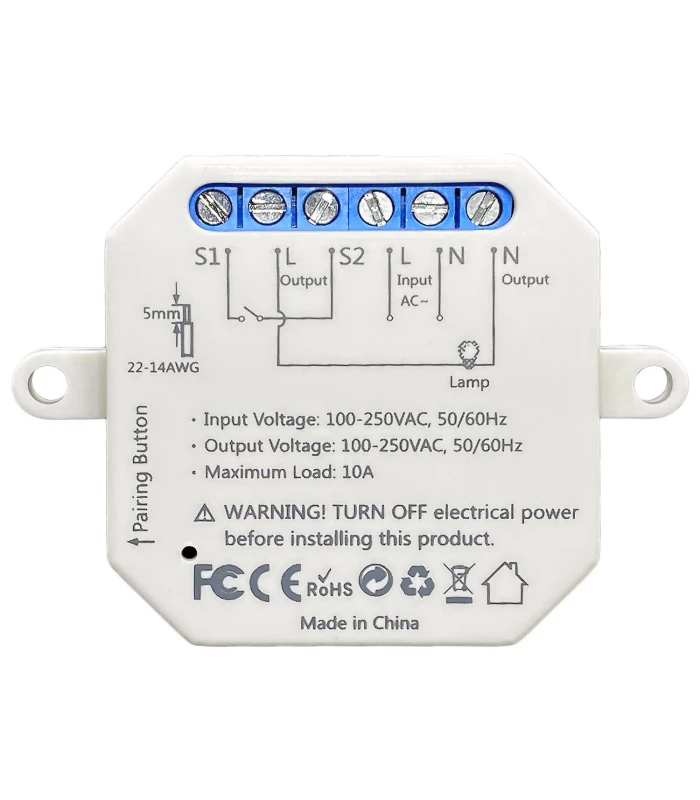 Podwójny przekaźnik WiFi do puszki TUYA