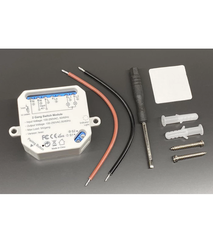 Podwójny przekaźnik WiFi do puszki TUYA