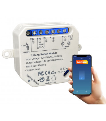 Inteligentny przekaźnik WiFi do puszki TUYA 2500W