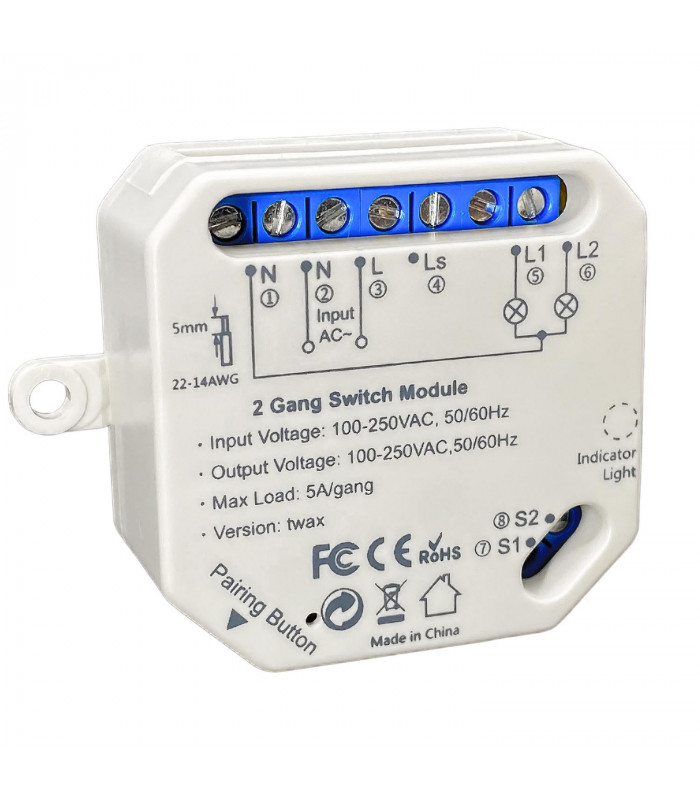 Inteligentny przekaźnik WiFi do puszki TUYA 2500W