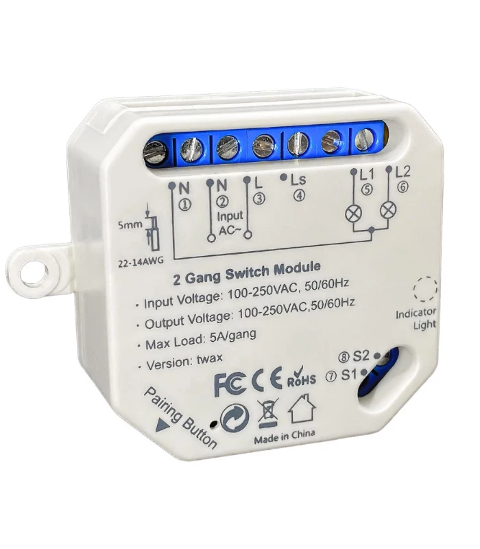 Inteligentny przekaźnik WiFi do puszki TUYA 2500W