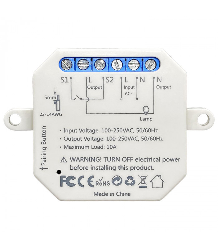 Inteligentny przekaźnik WiFi do puszki TUYA 2500W