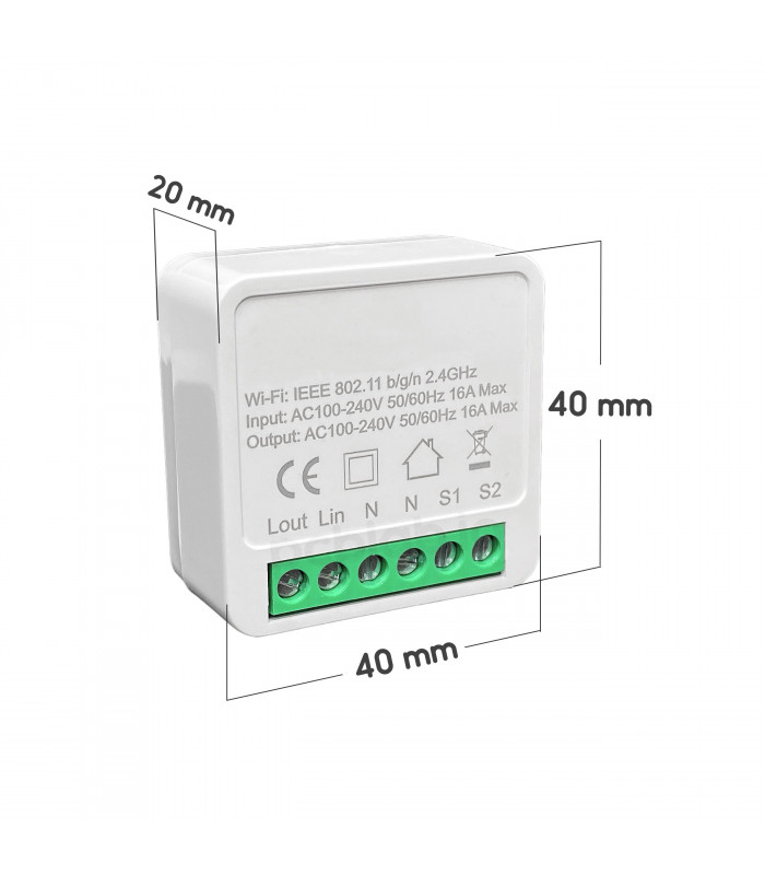Mini przekaźnik WiFi do puszki TUYA 3500W