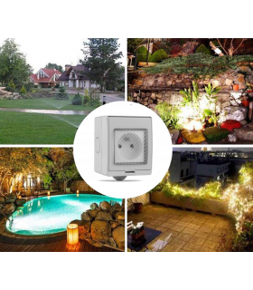 Natynkowe gniazdko WiFi 16A IP55 TUYA