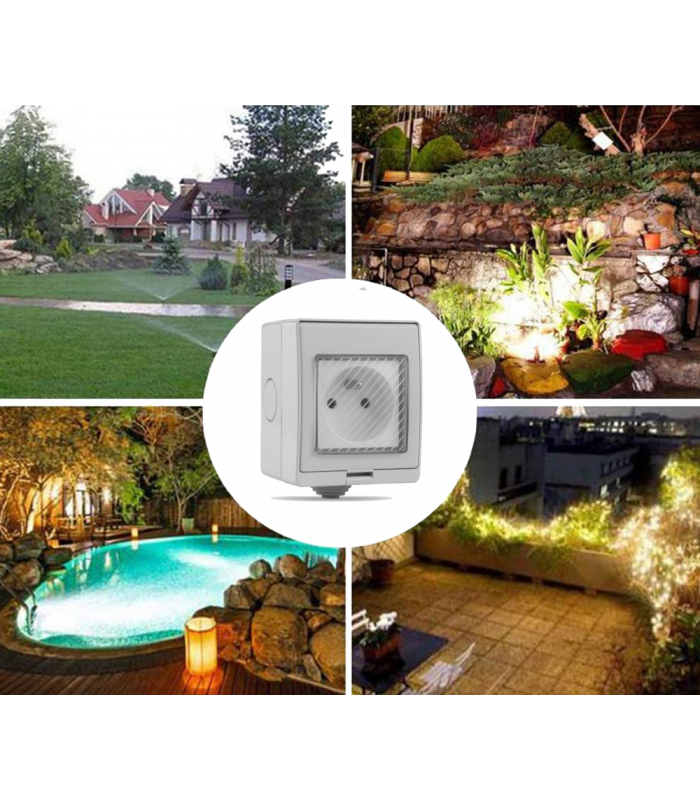 Natynkowe gniazdko WiFi 16A IP55 TUYA