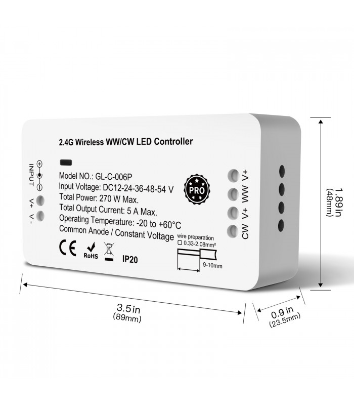 Sterownik ZigBee do pasków LED biały WW CW Hue
