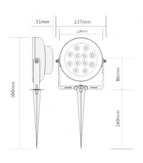 Lampa ogrodowa ZigBee LED 12W RGB CCT Philips Hue Tuya