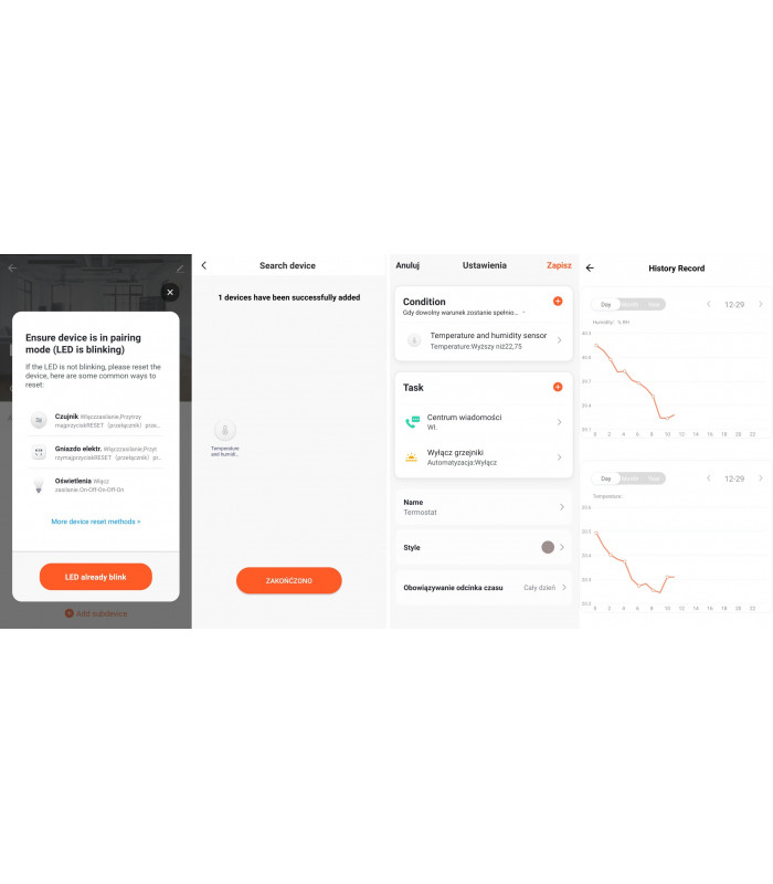 Czujnik temperatury wilgotności ZigBee TUYA Smart