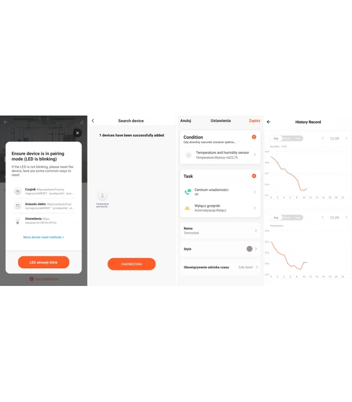 Czujnik temperatury wilgotności ZigBee TUYA Smart