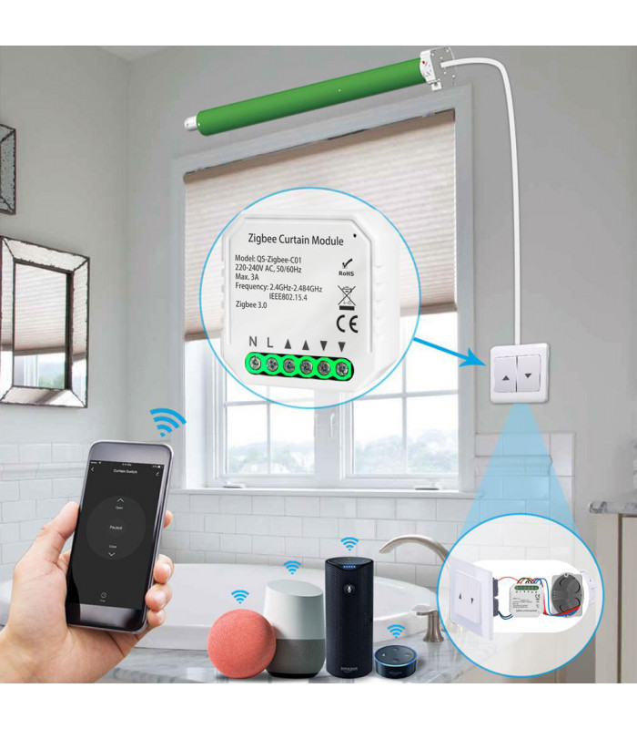 Sterownik rolet ZigBee TUYA Smart Life do puszki