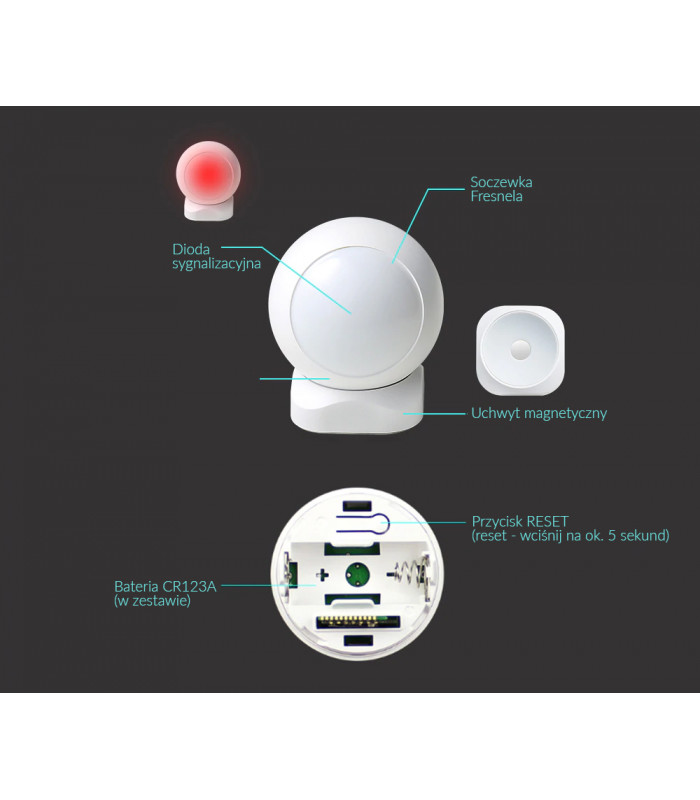 Czujnik ruchu PIR ZigBee TUYA Smart Life