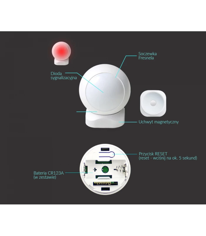 Czujnik ruchu PIR ZigBee TUYA Smart Life