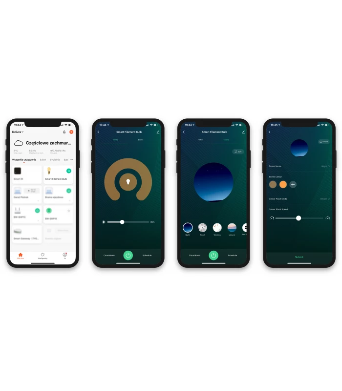 Inteligentna żarówka dekoracyjna LED 6W E27 WiFi Tuya retro Edison