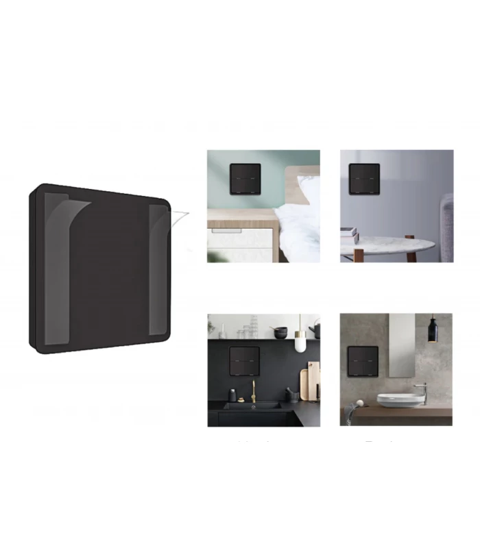 Bezprzewodowy 4 kanałowy pilot ZigBee 12 scen Tuya kolor czarny