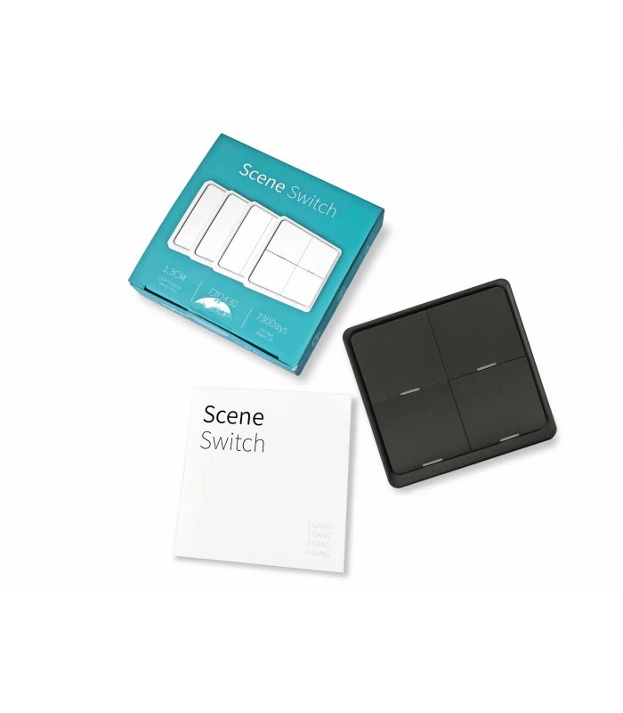 Bezprzewodowy 4 kanałowy pilot ZigBee 12 scen Tuya kolor czarny