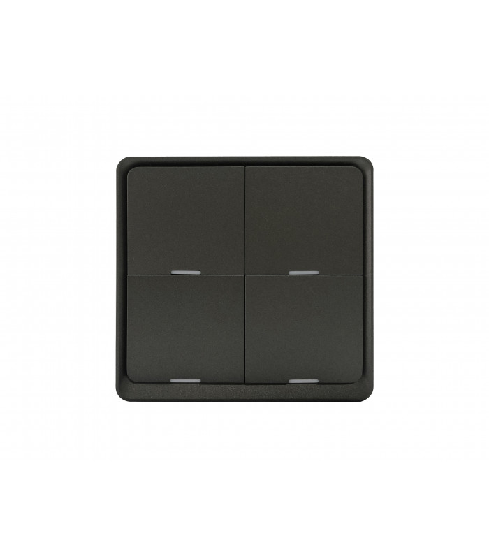 Bezprzewodowy 4 kanałowy pilot ZigBee 12 scen Tuya kolor czarny