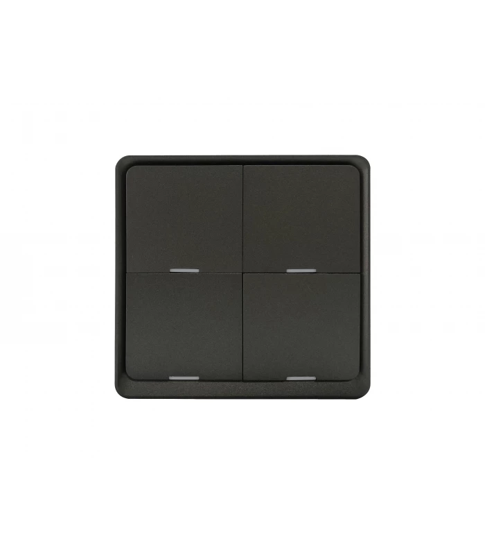 Bezprzewodowy 4 kanałowy pilot ZigBee 12 scen Tuya kolor czarny