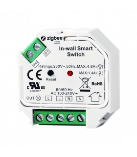 Pojedynczy przekaźnik, włącznik ZigBee 3.0 bez przewodu neutralnego N