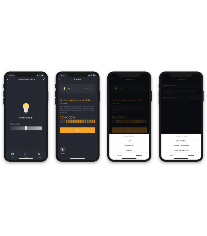 Dotykowy, inteligentny ściemniacz światła ZigBee Tuya Smart Life