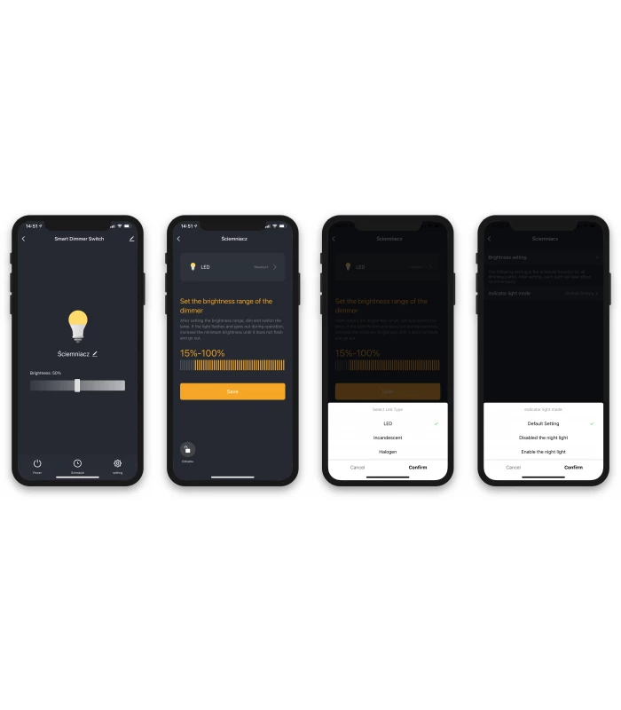 Dotykowy, inteligentny ściemniacz światła ZigBee Tuya Smart Life