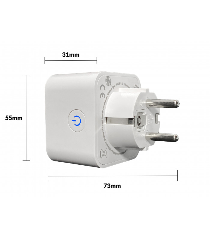 Gniazdo Wtyczka ZigBee TUYA 3500W 16A z pomiarem prądu