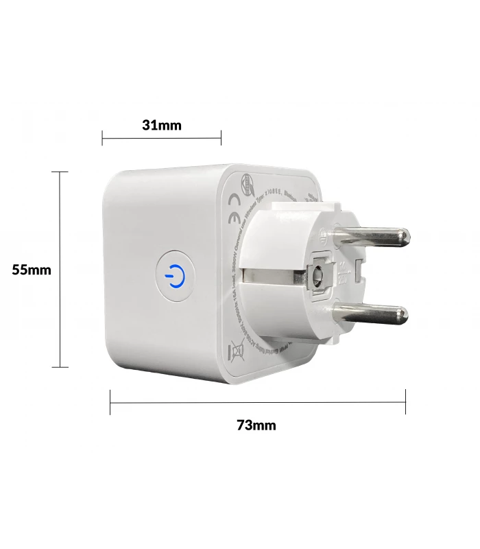 Gniazdo Wtyczka ZigBee TUYA 3500W 16A z pomiarem prądu