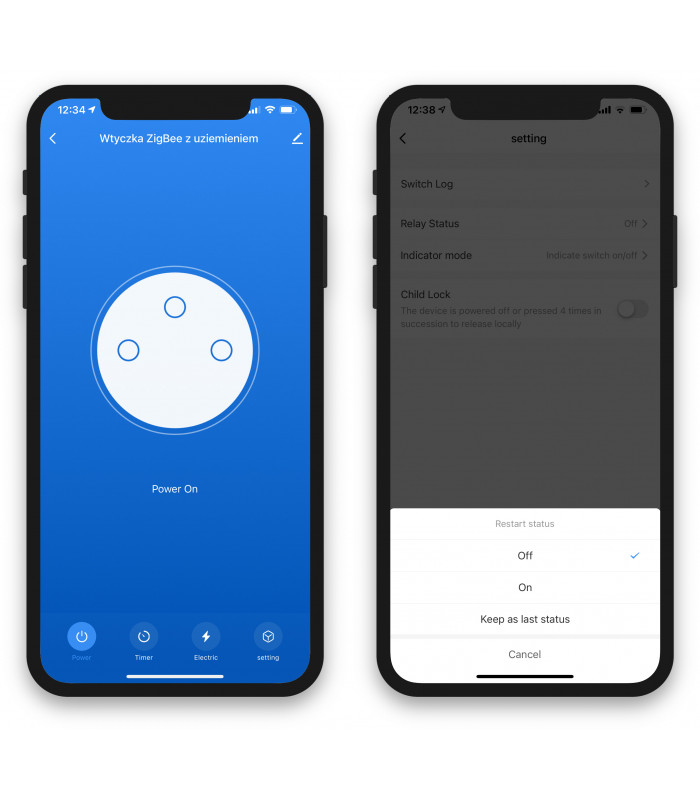 Gniazdo Wtyczka ZigBee TUYA 3500W 16A z pomiarem prądu