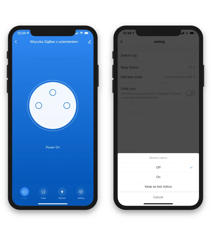 Gniazdo Wtyczka ZigBee TUYA 3500W 16A z pomiarem prądu