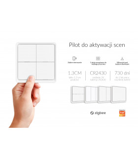 Pilot przycisk ZigBee TUYA do automatyzacji 2 kanały 6 scen