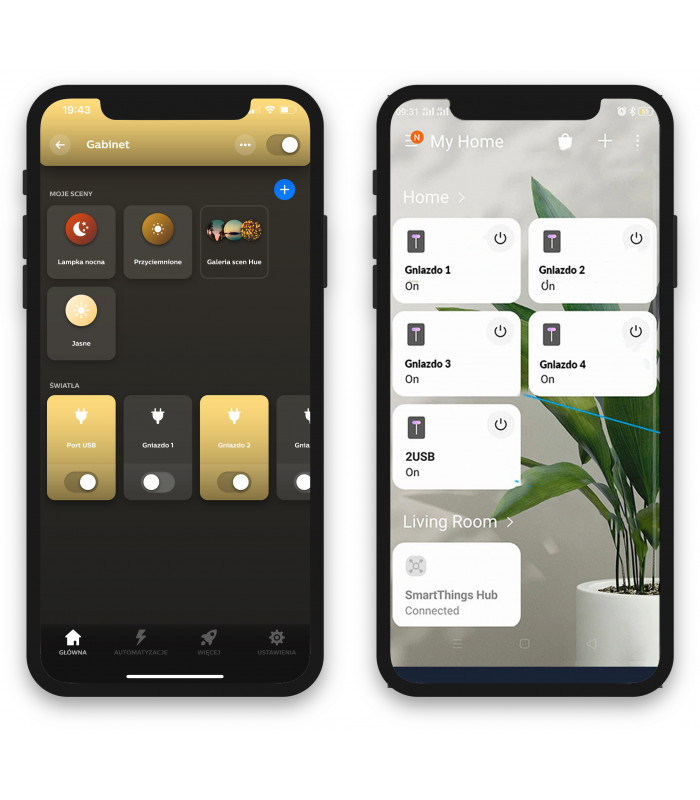 Przedłużacz listwa zasilająca z USB kompatybilna z Philips Hue