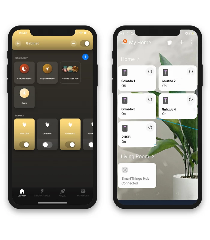 Przedłużacz listwa zasilająca z USB kompatybilna z Philips Hue