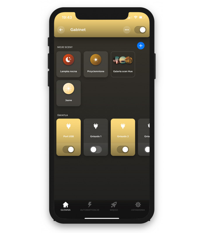 Przedłużacz listwa zasilająca z USB kompatybilna z Philips Hue