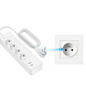 Przedłużacz listwa zasilająca z USB kompatybilna z Philips Hue