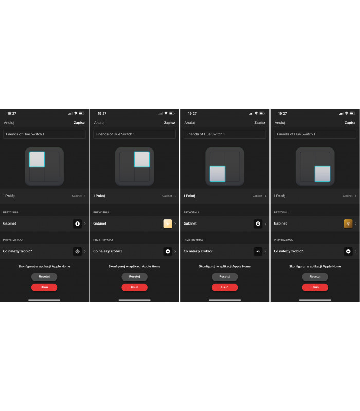 Pilot aktywator scen kompatybilny z Philips Hue