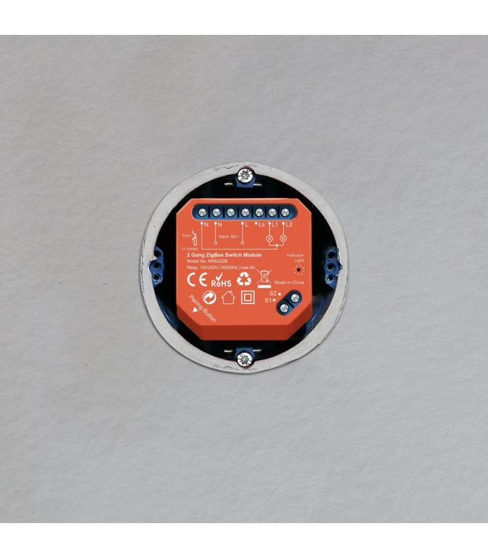 Podwójny moduł przekaźnika ZigBee Tuya i Smart Life do puszki