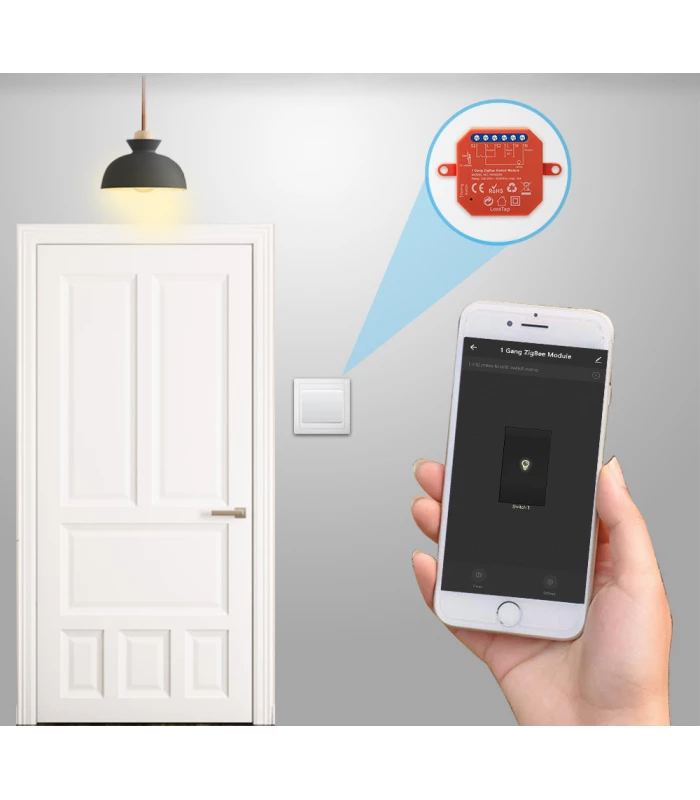 Pojedynczy moduł przekaźnika ZigBee Tuya i Smart Life do puszki