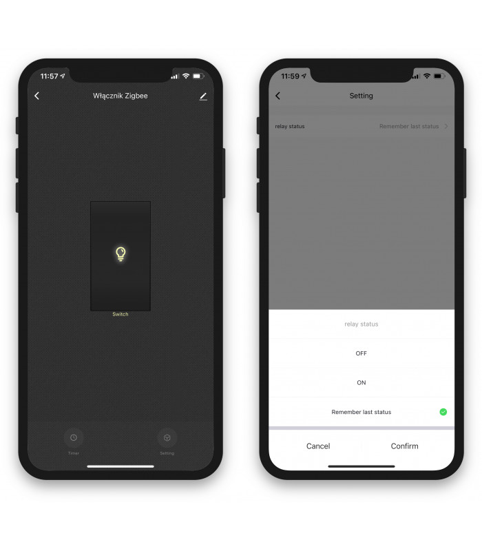 Pojedynczy moduł przekaźnika ZigBee Tuya i Smart Life do puszki