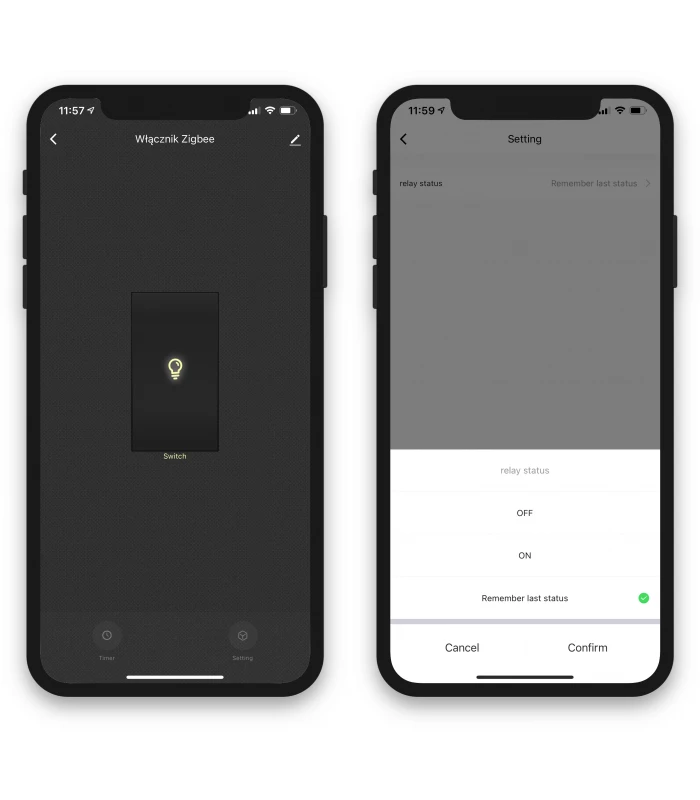 Pojedynczy moduł przekaźnika ZigBee Tuya i Smart Life do puszki