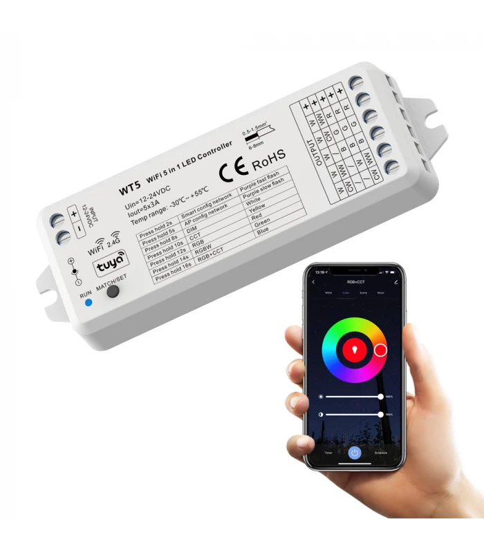 Sterownik WiFi do pasków LED Tuya