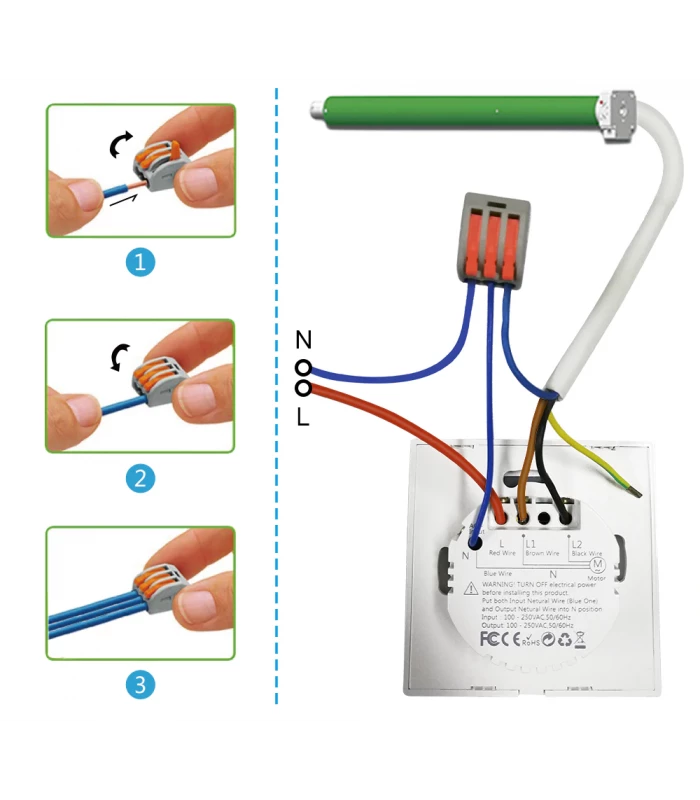 Dotykowy sterownik ZigBee do rolet do aplikacji Tuya i Smart Life