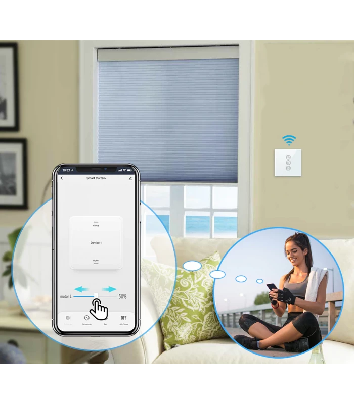 Dotykowy sterownik ZigBee do rolet do aplikacji Tuya i Smart Life